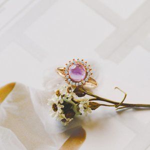 Natural Amethyst Stone Ring February Birthstone